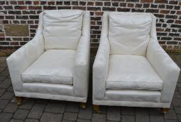 Pair of Duresta cream upholstered armcha