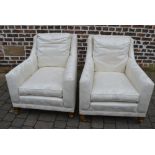 Pair of Duresta cream upholstered armcha