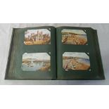 Postcard album containing approx 137 car