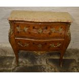 French 18th c. style inlaid bombe kingwo