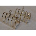 Pair of silver toast racks, Sheffield 19