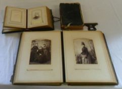 Two Victorian photo albums and a bible