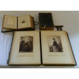 Two Victorian photo albums and a bible