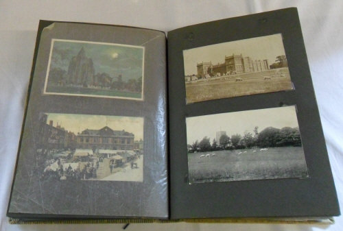 Postcard album containing Lincolnshire c