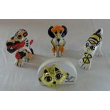 4 Lorna Bailey Cat figures