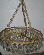 Gilt metal single light circular tiered