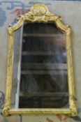 Gilt frame mirror 67 x 36 cm