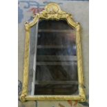 Gilt frame mirror 67 x 36 cm