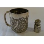 Silver Christening tankard London 1890 M