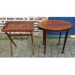 Mahogany butlers tray and stand & early