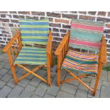 2 deck chairs / producers style chairs