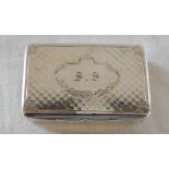 Silver snuff box with monogram Birmingha