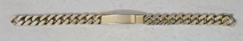 Silver hallmarked ID bracelet (plated go