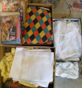 3 boxes of linen & christening gowns