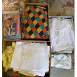 3 boxes of linen & christening gowns