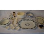 Meat plates, Noritake small tray, Coalport ginger jar, Royal Doulton saucers, Masons small plate