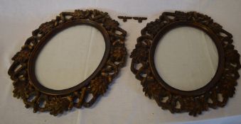 Pair of Black Forest Nazi frames (af)