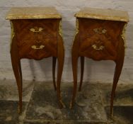 Pair of Louis XVI style bedside cabinets