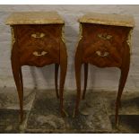 Pair of Louis XVI style bedside cabinets