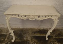 French painted console table