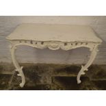 French painted console table