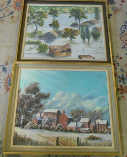 Two oil on boards with signature P D Pow
