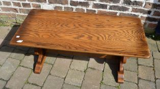 1980's oak coffee table