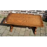 1980's oak coffee table