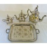 Silver plate tea service