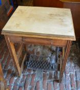 Trestle table sewing machine