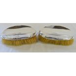 Pair of silver backed gentleman's hair b