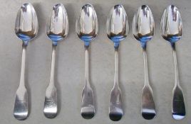 6 Irish silver teaspoons Maker Samuel Ne