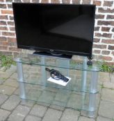 Linsar 32" HD TV with glass stand
