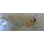 Assorted glassware inc vases and cheese