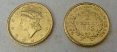 United States of America gold one dollar