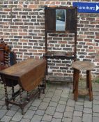 1930s gate leg table with barley twist l