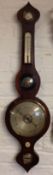Victorian rosewood onion top barometer