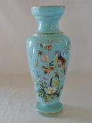 Victorian hand painted glass vase
