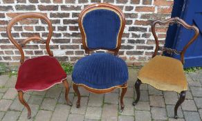 Victorian upholstered back dining chair