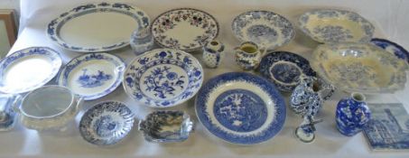 Assorted blue and white ceramics inc Del