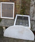 2 windows and a washstand marble top