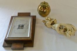 Barometer, Victorian door knocker & Lipt