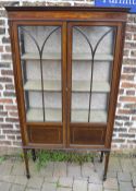 Edwardian mahogany display cabinet with