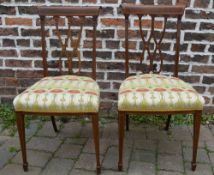 Pair of Edwardian Sheraton revival chair