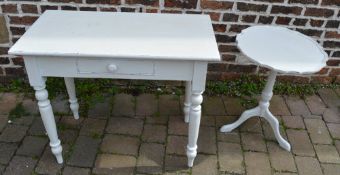 Painted Victorian side table and painted