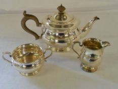 Silver teapot, sugar bowl & jug Birmingh