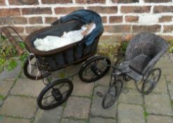 Small doll's pram and tricycle