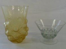 Lalique 'Setubal' design beaker/goblet &