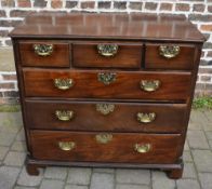 George III chest of drawers with canted