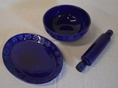 Blue Portmeirion 'Totem' large bowl, dis